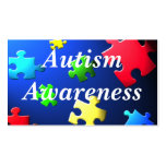 Autism Awareness Behaviour Information Card Business Card Template
