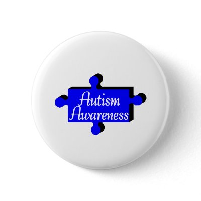 Autism Awareness (Blue PP) Button by AutismZazzle