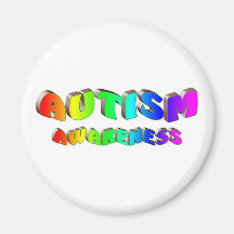 Autism Awareness (Bright) Fridge Magnet