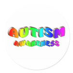 Autism Awareness (Bright) Round Sticker