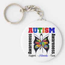 Autism Awareness Butterfly Key Chains