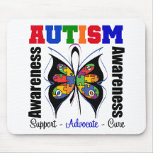 Autism Awareness Butterfly Mouse Mats