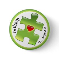 Autism Awareness Button - Green