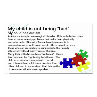 Autism Awareness card by Sidther