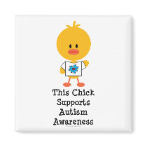 Autism Awareness Chick Magnet