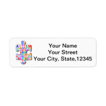 Autism Awareness Custom Return Address Labels