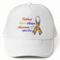 Autism Awareness Dayu Trucker Hat