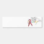 Autism Awareness - Faith, Hope, Love Bumper Sticker