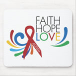 Autism Awareness - Faith, Hope, Love Mousepads