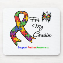 Autism Awareness For My Cousin Mouse Mat