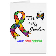 Autism Awareness For My Grandson Cards
