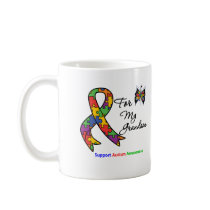 Autism Awareness For My Grandson Mugs