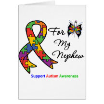 Autism Awareness For My Nephew Cards