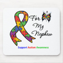 Autism Awareness For My Nephew Mouse Mat
