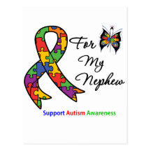 Autism Awareness For My Nephew Postcard