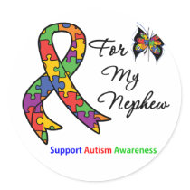 Autism Awareness For My Nephew Sticker