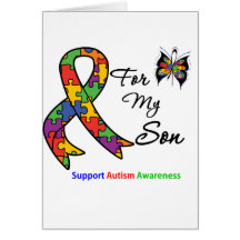 Autism Awareness For My Son Card