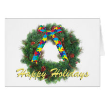 Autism Awareness Holiday Greeting Card