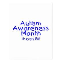Autism Awareness Month 1 in 150 Post Cards