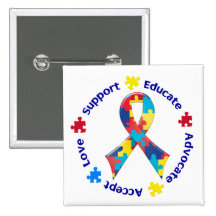 Autism Awareness Pinback Button