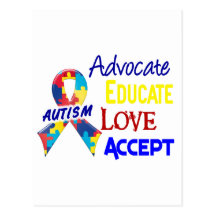 Autism Awareness Post Card