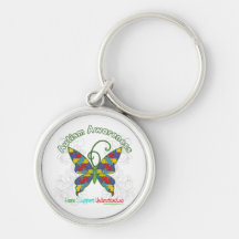 Autism Awareness Puzzle Butterfly Key Chains