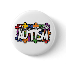 Autism Awareness Puzzle Button