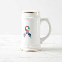 Autism Awareness Ribbon A4 Coffee Mug