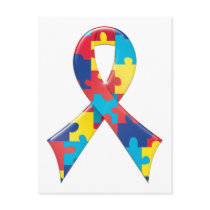 Autism Awareness Ribbon A4
