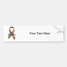 Autism Awareness Ribbon Bumper Sticker
