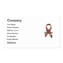 Autism Awareness Ribbon Business Card