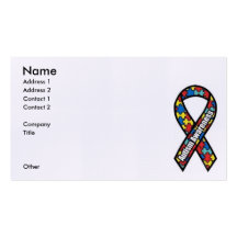 Autism Awareness Ribbon Business Cards