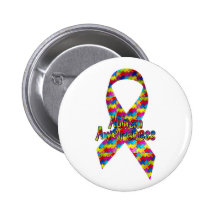 Autism Awareness Ribbon Buttons
