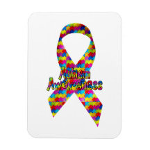 Autism Awareness Ribbon Magnets