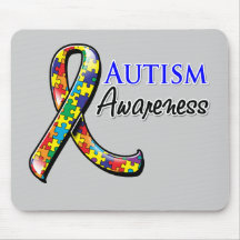 Autism Awareness Ribbon Mousepads