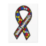 Autism Awareness Ribbon Postcards