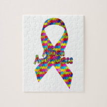 Autism Awareness Ribbon Puzzle