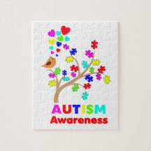 Autism awareness tree puzzles