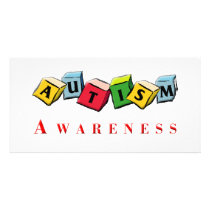 Autism Awaress Personalized Photo Card
