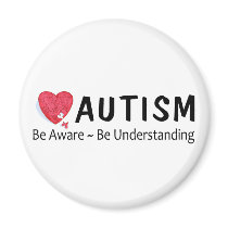 Autism Be Aware Be Understanding Refrigerator Magnets