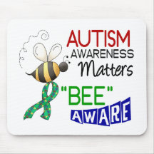 Autism BEE AWARE 1 Mousepads