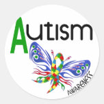 AUTISM Butterfly 3.1 Round Stickers