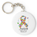 Autism Butterfly Ribbon Key Chain
