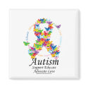 Autism Butterfly Ribbon magnets