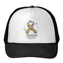 Autism Butterfly Ribbon hats