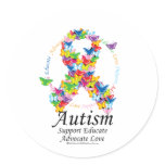 Autism Butterfly Ribbon Sticker