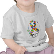 Autism Butterfly Ribbon Tee Shirt