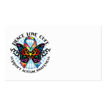 Autism Butterfly Tribal 2 Business Cards