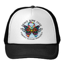 Autism Butterfly Tribal 2 hats