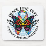 Autism Butterfly Tribal 2 Mouse Pad